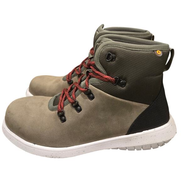 BOGS Loden Hiker Snow Boot Waterproof Leather Cushioned Green Womens 9.5 NIB - Picture 1 of 14